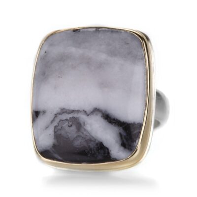 Rings Jamie Joseph  | Rectangular White Buffalo Turquoise Ring