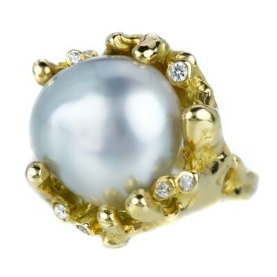 Rings Kimberlin Brown  | 18K Tahitian Pearl And Diamond Ring