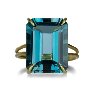 Rings Rosanne Pugliese  | London Blue Topaz Emerald Cut Ring