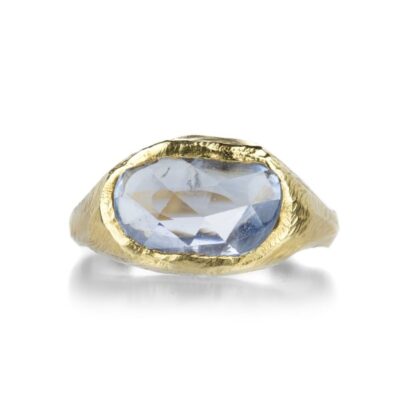 Rings Page Sargisson  | Light Blue Sapphire Signet Ring