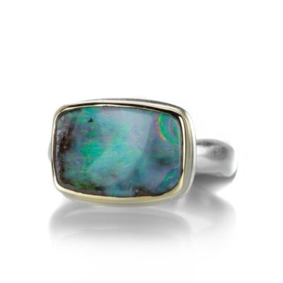 Rings Jamie Joseph  | Small Rectangular Boulder Opal Ring