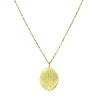 Necklaces Barbara Heinrich  | Jumbo Petal Pendant With Diamonds