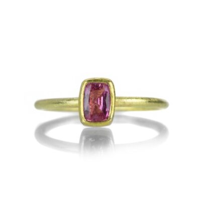 Rings Petra Class  | Rectangular Faceted Pink Sapphire Ring