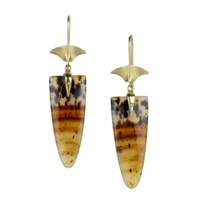 Earrings Annette Ferdinandsen  | Montana Agate Arrowhead Earrings