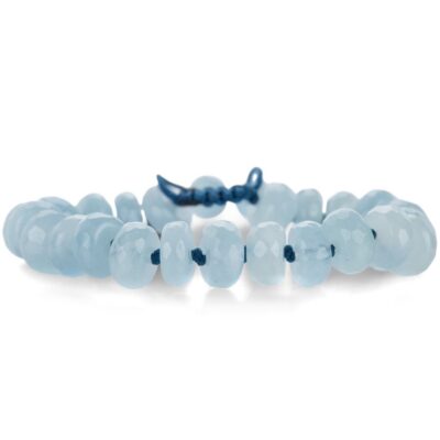 Bracelets Joseph Brooks  | Faceted 10Mm Ice Blue Aquamarine Bracelet